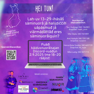 Inarinsaamenkielinen mainos etänuorisotyöstä