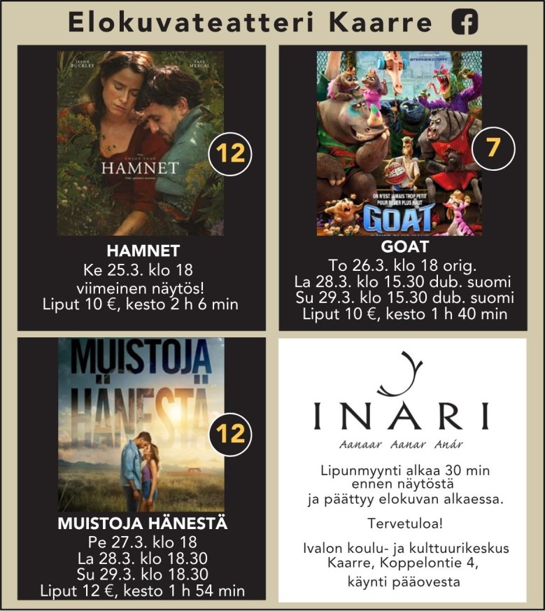 Elokuvateatterin ilmoitus