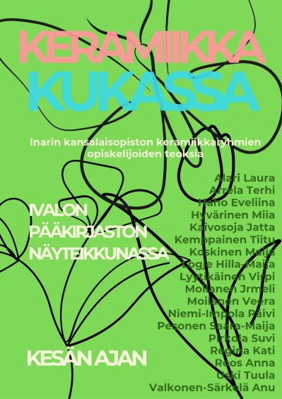 Keramiikka kukassa Keramiikka kukassa näyttelyjuliste
