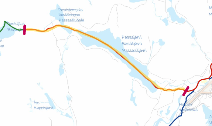 Rautujärvi-Pasasjärvi moottorikelkkareitti