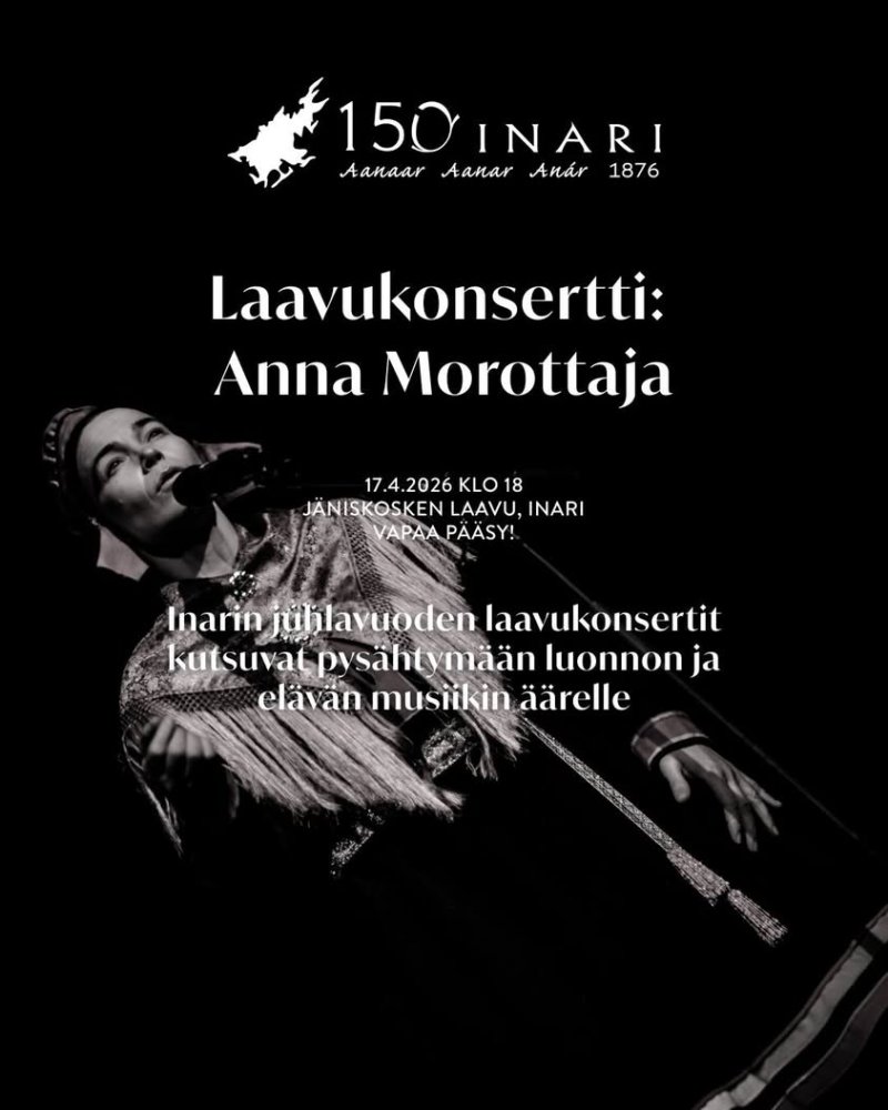 Inarin kunta järjestää juhlavuoden kunniaksi huhti-syyskuun aikana maksuttomia konsertteja laavuilla eri puolilla Inaria...