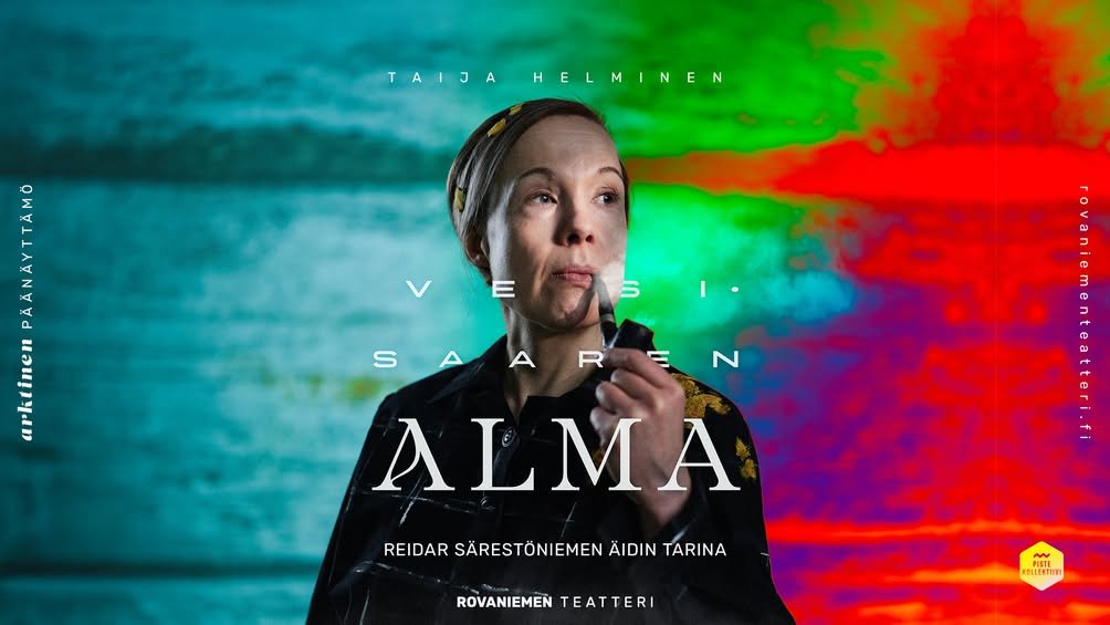 Odotettu ja toivottu Rovaniemen Teatterin Vesisaaren Alma -esitys saapuu Ivaloon ja Inariin kiertueelle helmikuussa 2026...