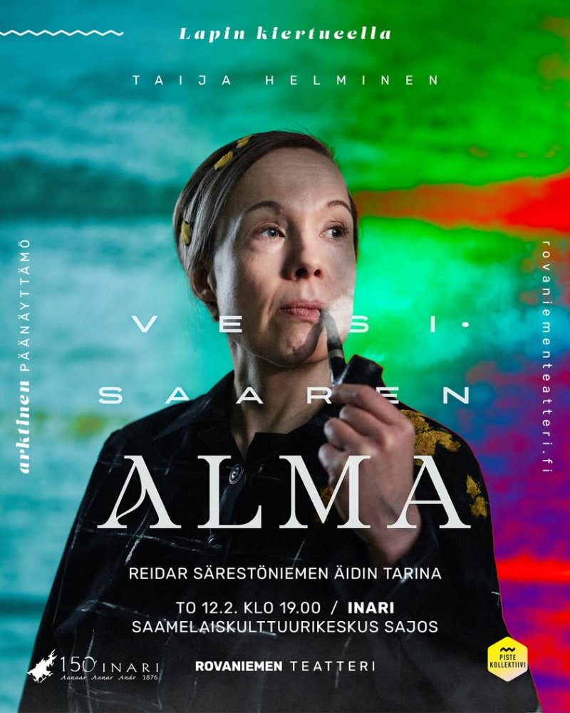 Rovaniemen Teatteri tuo kotimaisen uutusnäytelmän Vesisaaren Alman Ivaloon ja Inariin! Vesisaaren Alma on tarina Reidar...