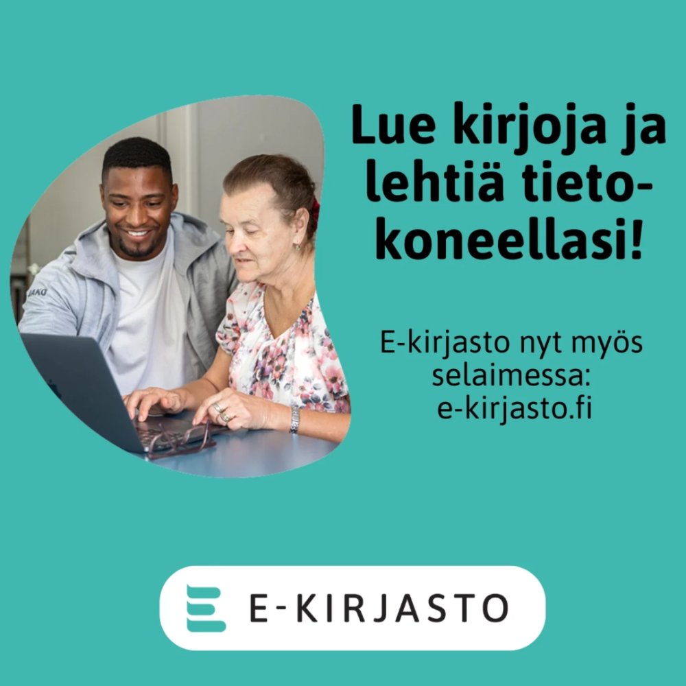 E-kirjastoa voi nyt käyttää sovelluksen lisäksi myös tietokoneen nettiselaimella! Selainversioon kirjaudutaan sovellukse...