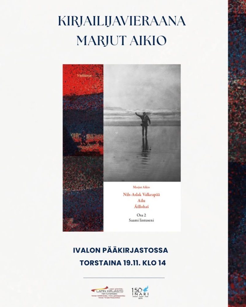 Emeritaprofessori Marjut Aikio esittelee Nils-Aslak Valkeapään elämäkertatrilogian kahta ensimmäistä osaa Ivalon pääkirj...