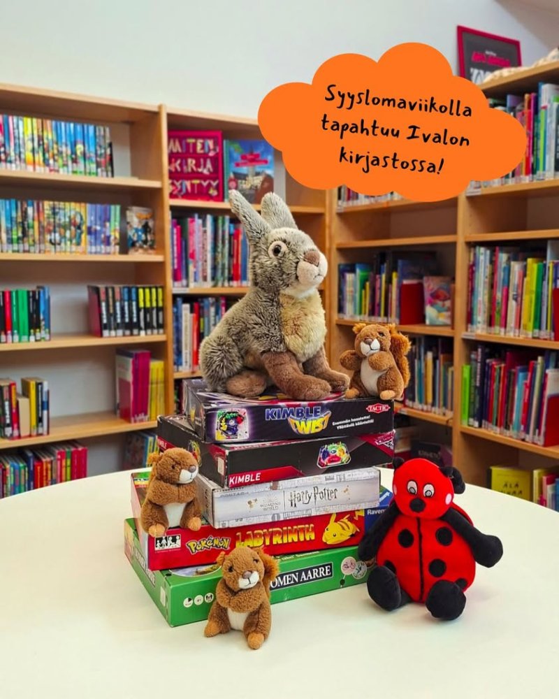 Koulujen syyslomaviikolla tapahtuu Ivalon pääkirjastossa! 🤩 Kirjastossa on luvassa mukavaa puuhaa lapsille ja nuorille...