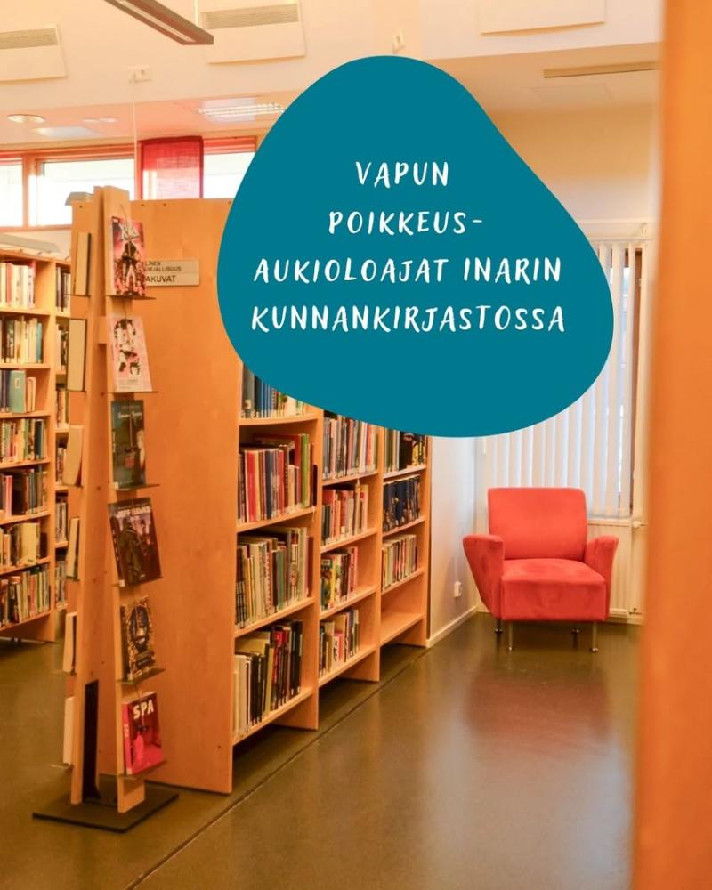 Vappuviikon poikkeusaukioloajat Inarin kunnankirjastossa Vappuviikolla on tiedossa poikkeuksia kirjastojen aukioloajois...