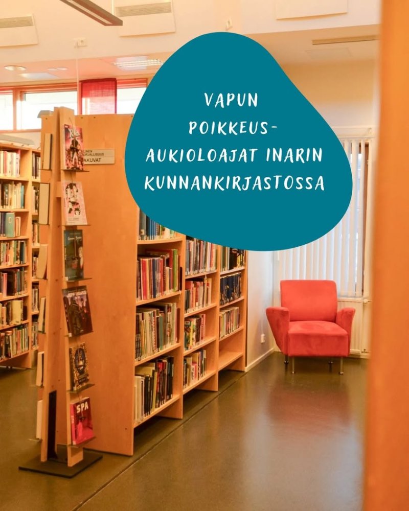 Vappuviikon poikkeusaukioloajat Inarin kunnankirjastossa Vappuviikolla on tiedossa poikkeuksia kirjastojen aukioloajois...