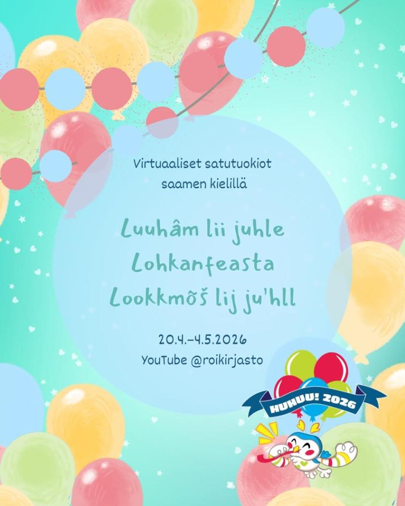 Lukeminen on juhla! Luuhâm lii juhle! Lookkmõš lij juʹhll! Lohkanfeasta! 🎉 Lukuviikon vinkki – tule mukaan juhlimaan Lu...
