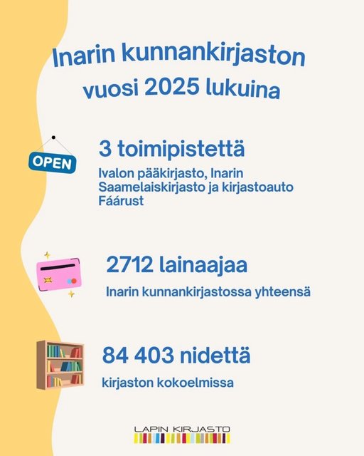 Kevät on kirjastojen tilastojen aikaa! Inarin kunnankirjaston vuoden 2025 luvut on nyt julkaistu, joten tehdäänpä nopea...
