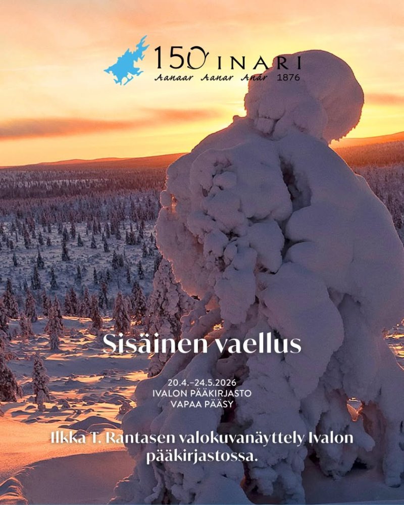 Tervetuloa tutustumaan ivalolaisen Ilkka T. Rantasen valokuvanäyttelyyn Sisäinen vaellus! Näyttely on esillä Ivalon pääk...