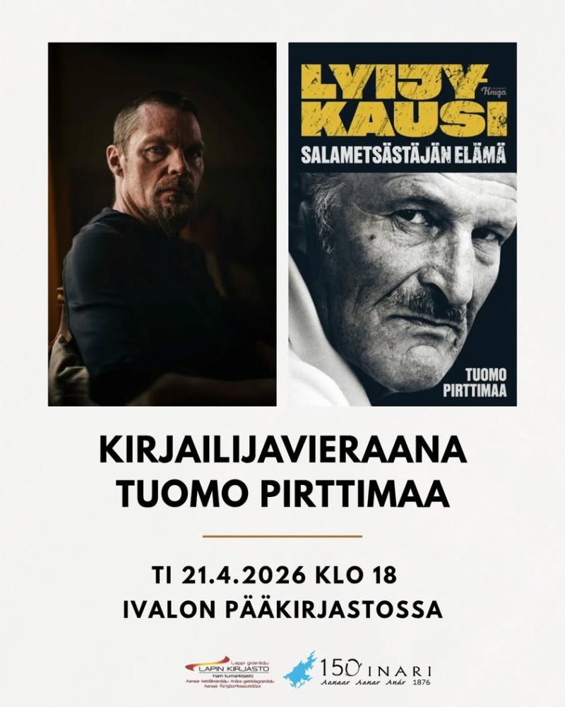 Tuomo Pirttimaa esittelee uutuuskirjaansa Lyijykausi Ivalon pääkirjastossa 21.4. klo 18 alkaen! Tuomo Pirttimaan tuore t...