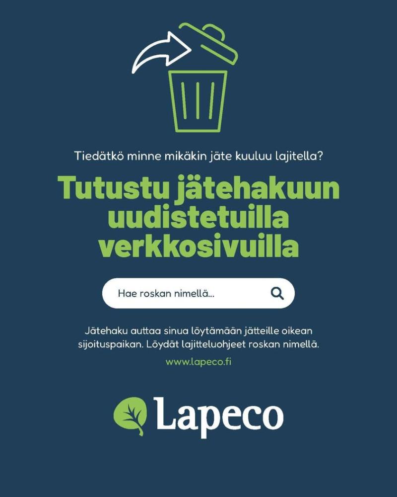 Lapecon verkkosivut uudistuivat Lapin Jätehuolto k...