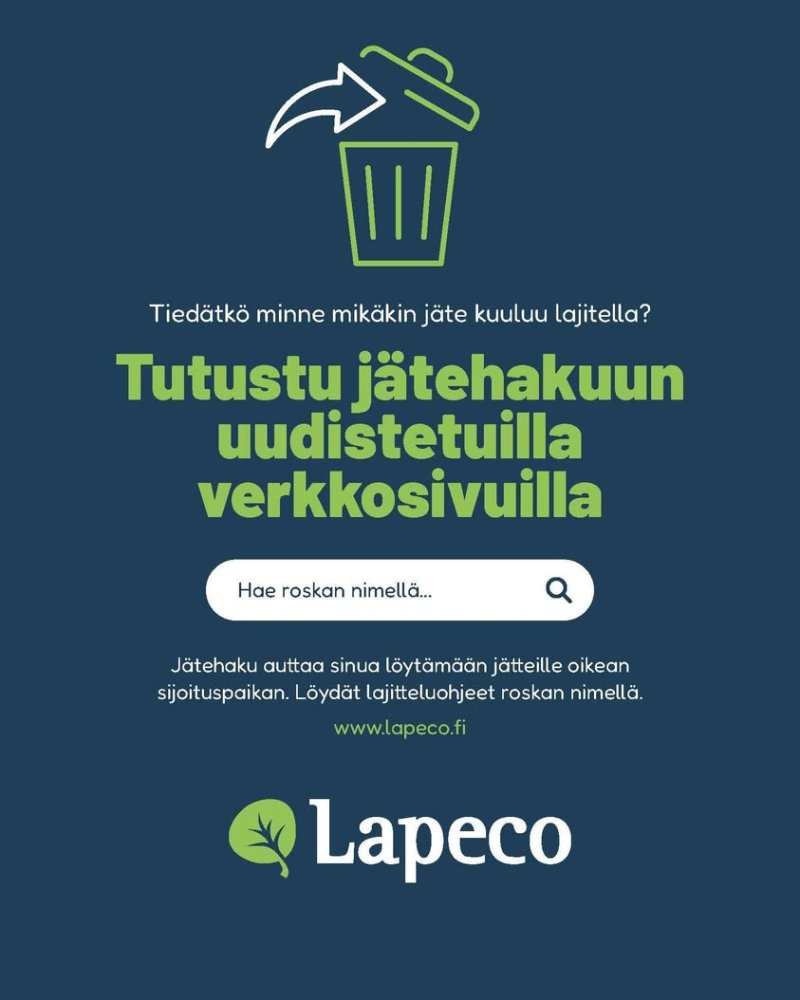 Lapecon verkkosivut uudistuivat Lapin Jätehuolto k...