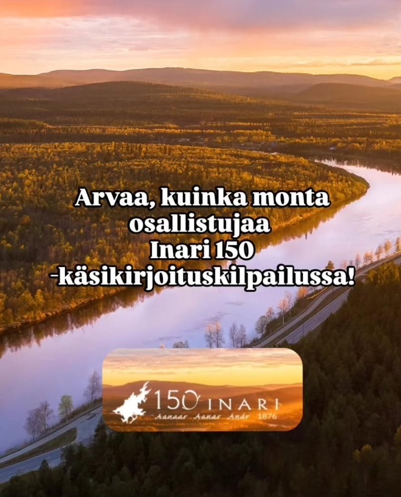 Inari 150 -käsikirjoituskilpailuun ilmoittautumine...