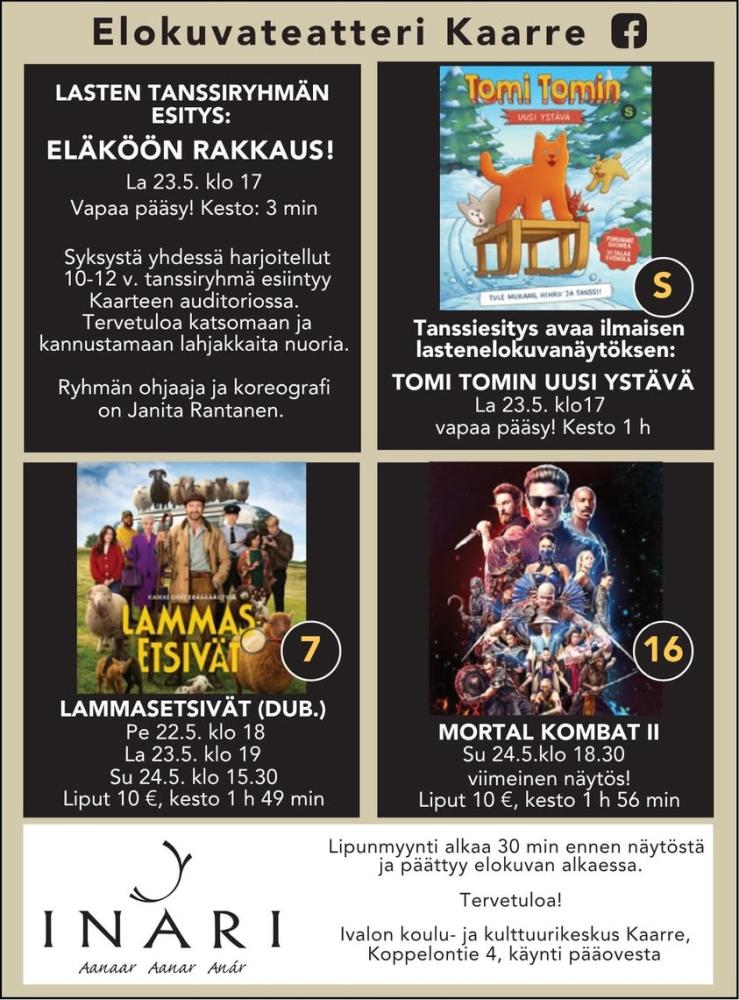 Ivalon Elokuvateatteri Kaarre esittää! LASTENKULTT...