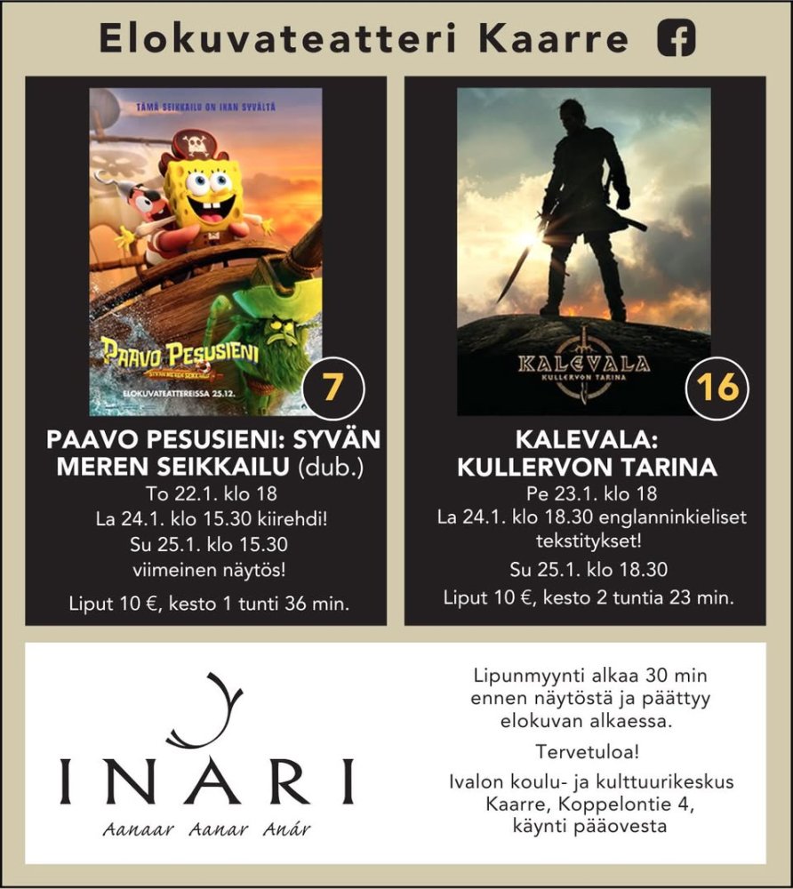 Ivalon Elokuvateatteri Kaarre esittää! PAAVO PESUS...