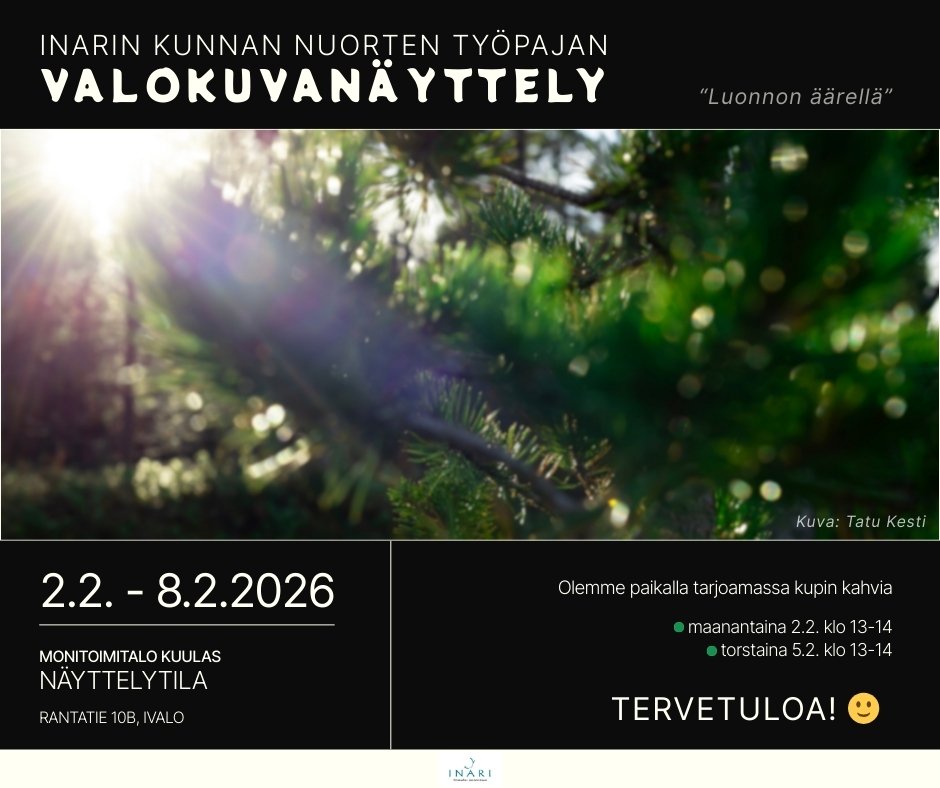 Tervetuloa Inarin kunnan nuorten työpajan valokuva...