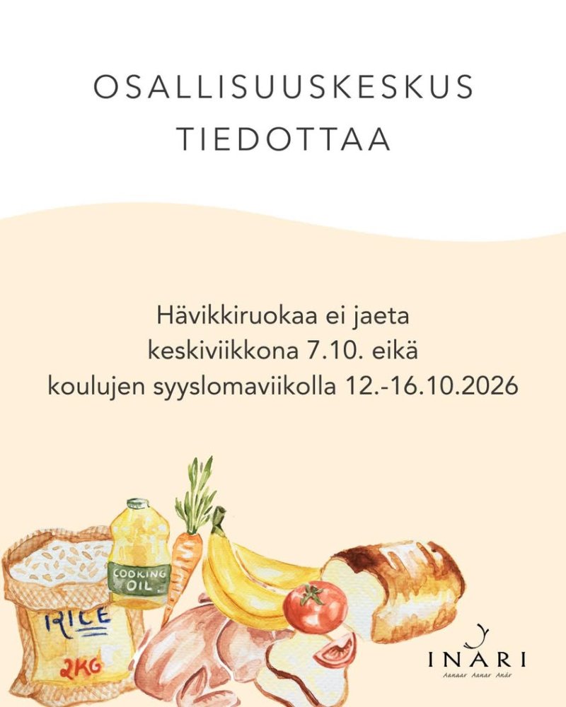 Hävikkiruuan jaossa taukoja lokakuussa Inarin kunn...