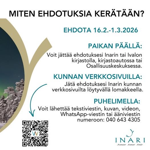 Inarin kunnan osallistuva budjetointi 2026 – teema...