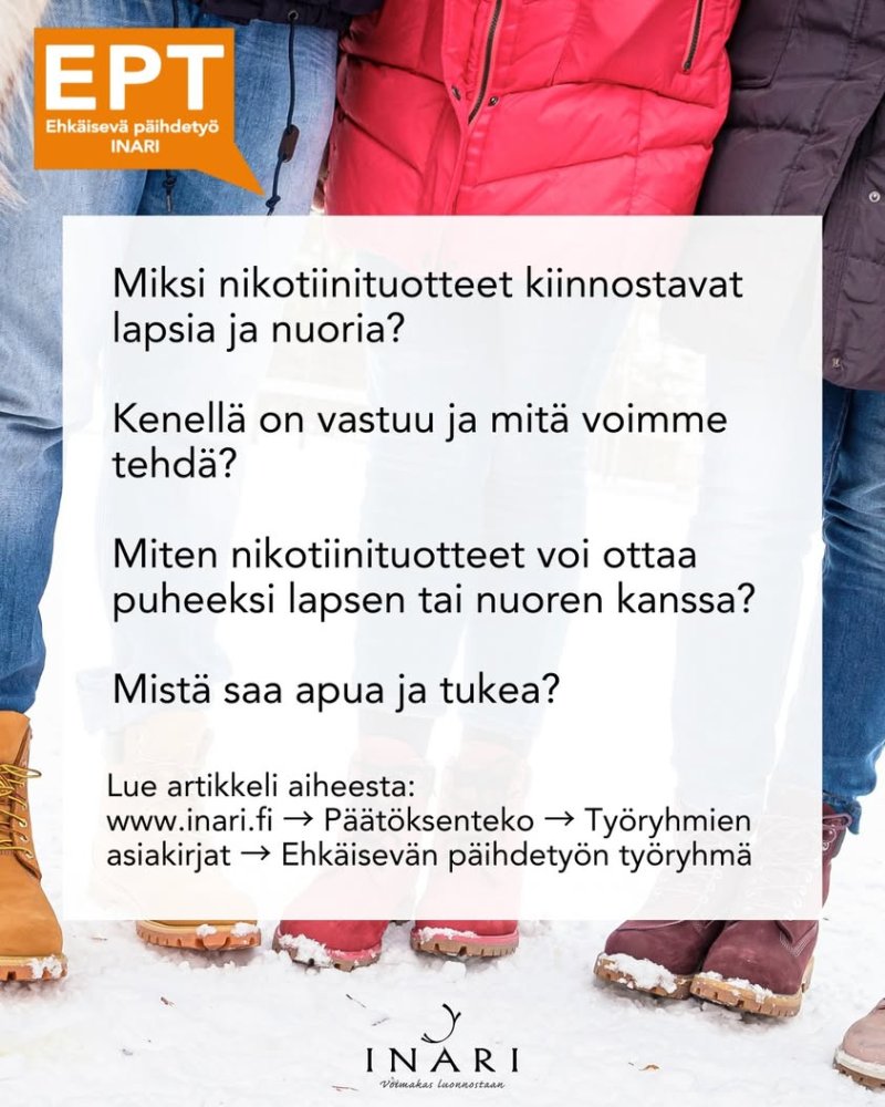 Uudet nikotiinituotteet kiinnostavat lapsia ja nuo...