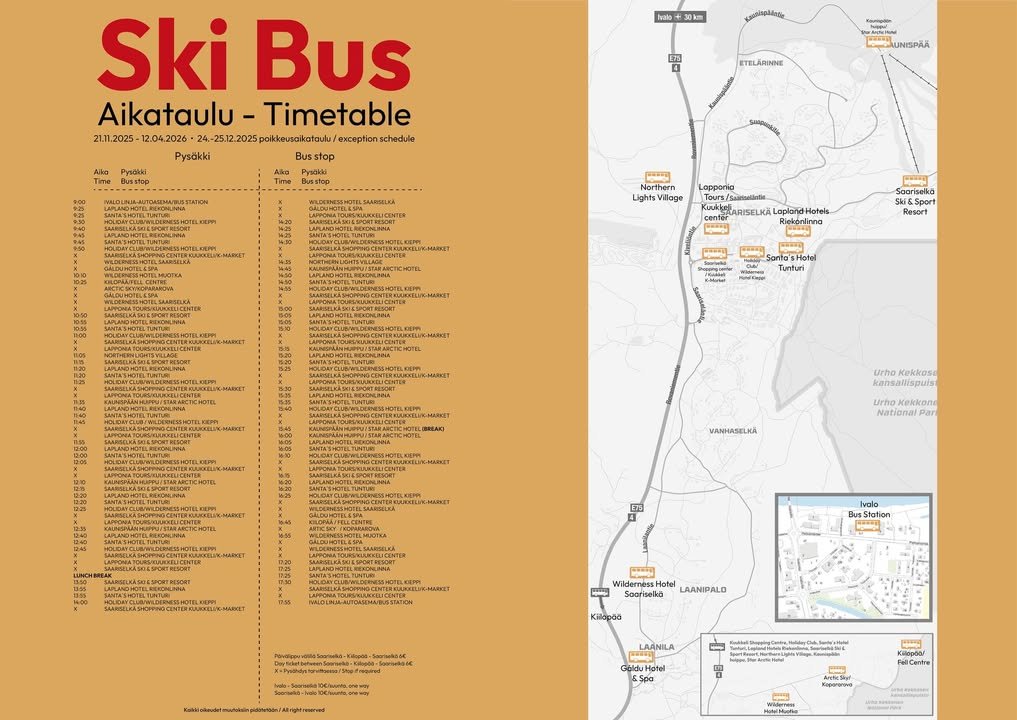 Skibussi liikennöi jälleen Saariselän alueella 21....
