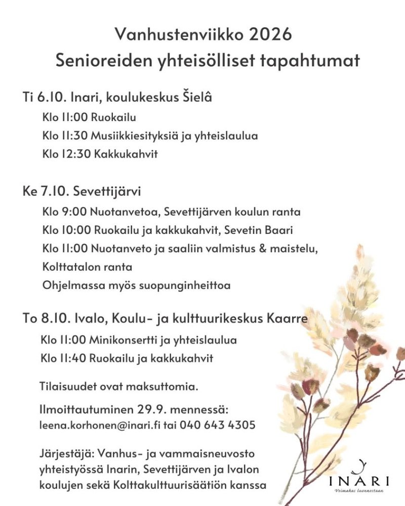 Inarin kunnan vanhus- ja vammaisneuvosto yhteistyö...