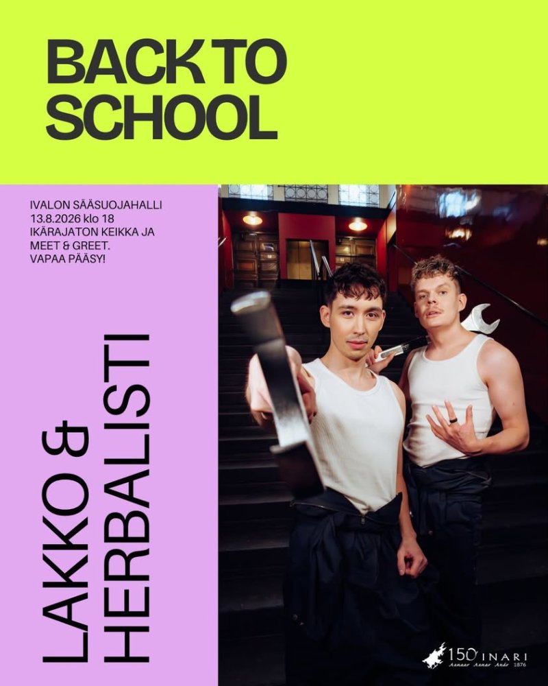 Back to School Ivalon sääsuojahallissa 13.8. klo 1...