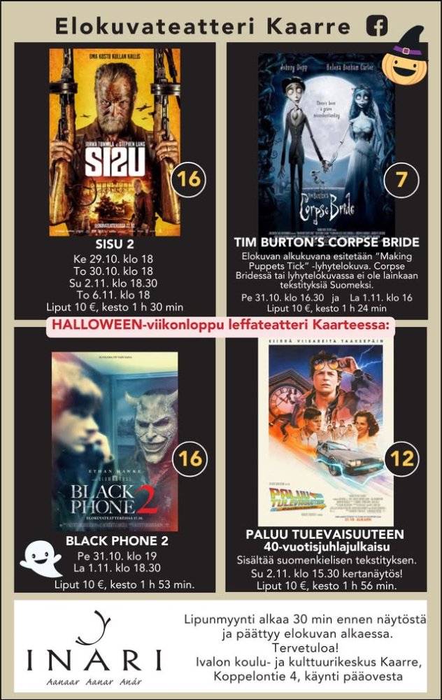 Ivalon elokuvateatteri Kaarre esittää: SISU 2 Ke 2...