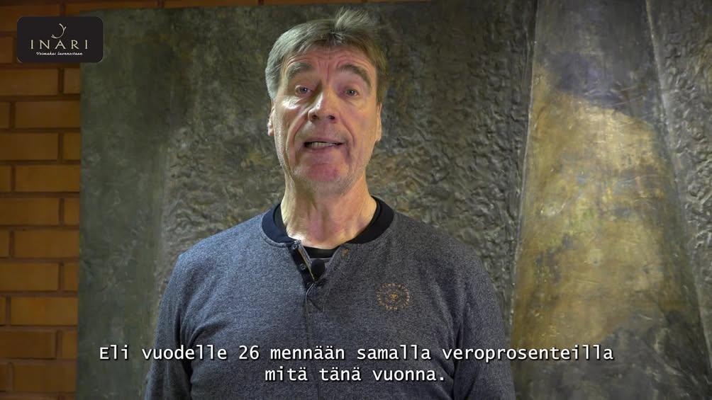 Inarin kunnan valtuuston puheenjohtaja Jari Huotar...