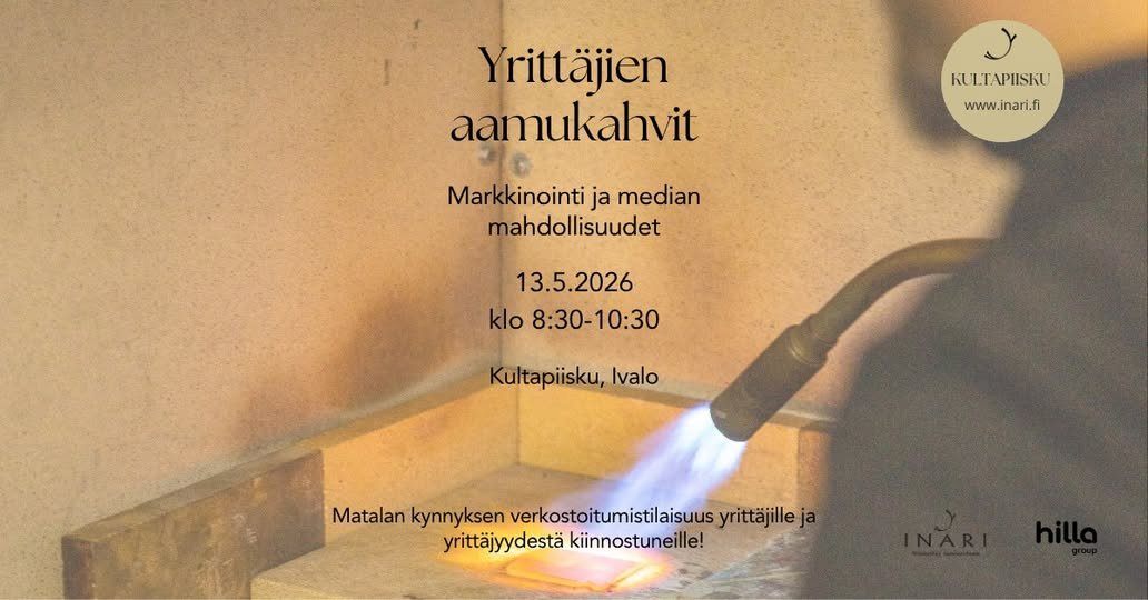 Yrittäjien aamukahvit 13.5.2026 klo 8:30-10:30 Tou...