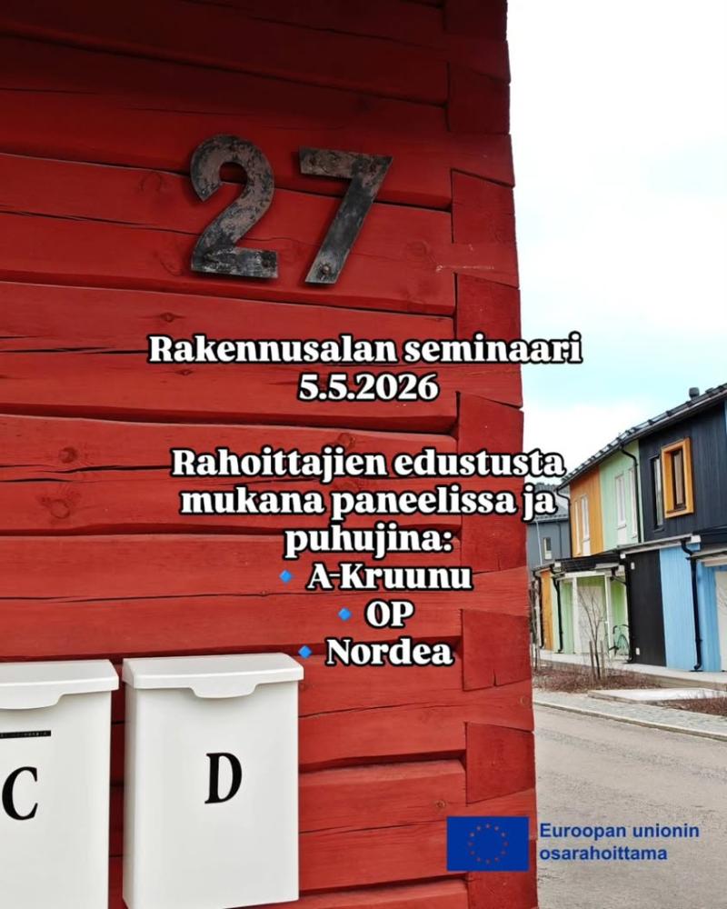 Olethan muistanut ilmoittautua Rakennusalan semina...