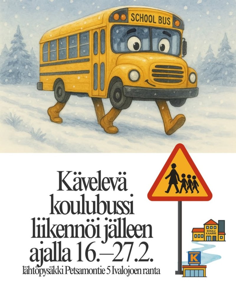 Viime vuonna suuren suosion saanut Kävelevä koulub...