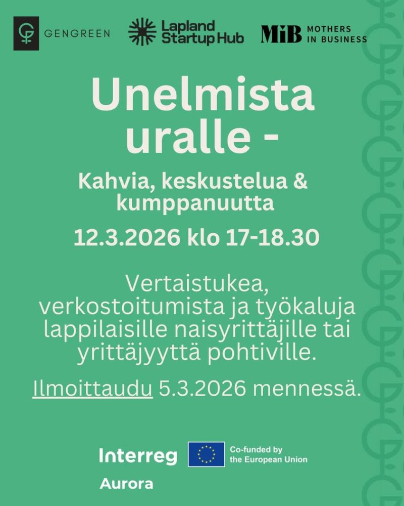 Unelmista uralle 12.3. klo 17-18:30 | Rovaniemi & ...