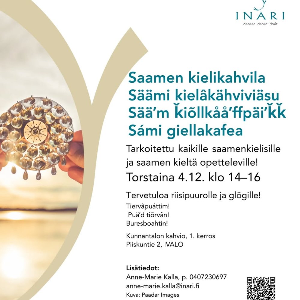 Saamen kielikahvila kunnantalolla - Tervetuloa rii...