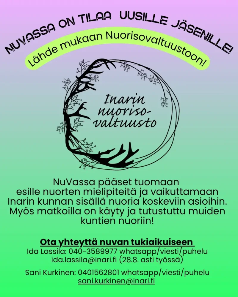 Nuorisovaltuustossa on tilaa uusille jäsenille! Ki...