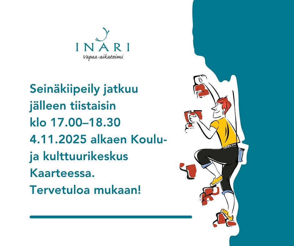 Vapaa-aikatoimen seinäkiipeily jatkuu jälleen tiis...