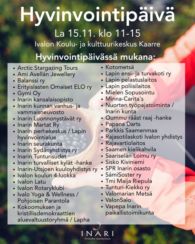 Inarin kunta järjestää kaikille avoimen ja maksutt...