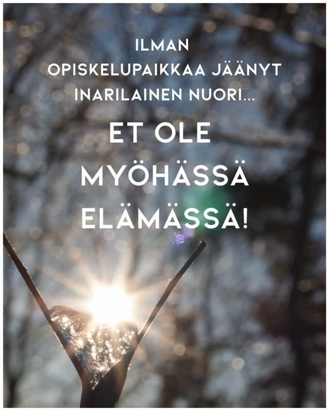 Inarilainen nuori - jäitkö tällä kertaa ilman koul...