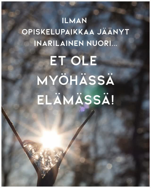 Inarilainen nuori - jäitkö tällä kertaa ilman koul...