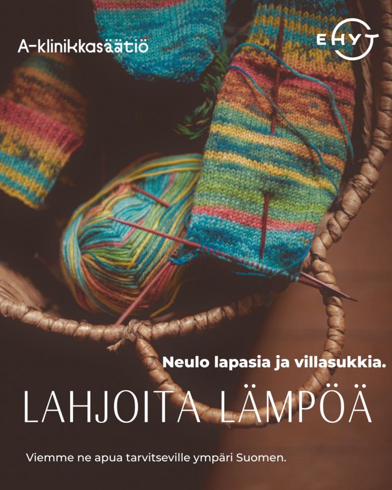 Iskikö neuloosi? Lahjoita lämpöä -kampanja haastaa...