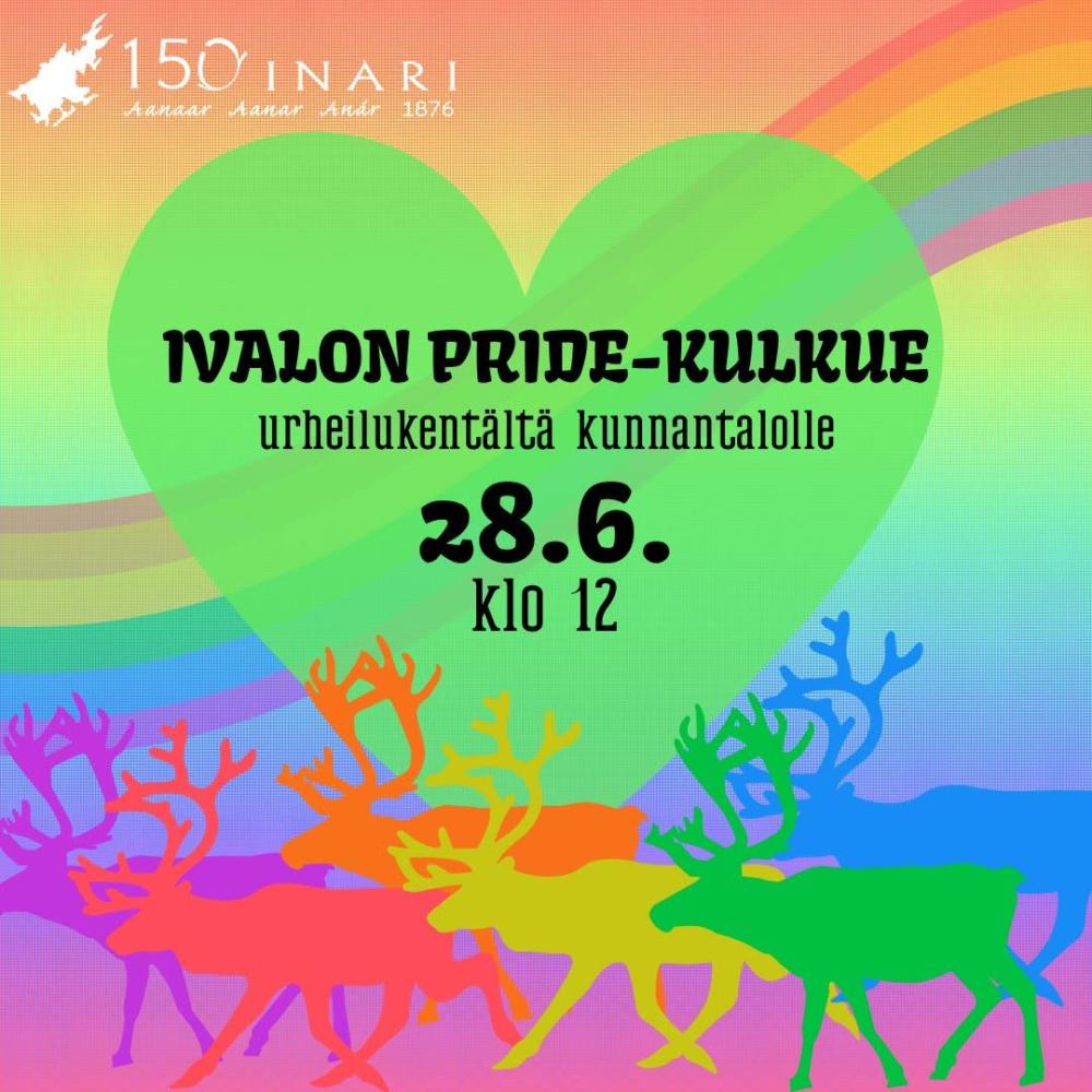 Pride-kulkue Ivalossa kansainvälisenä LGBTQIA+ -pä...