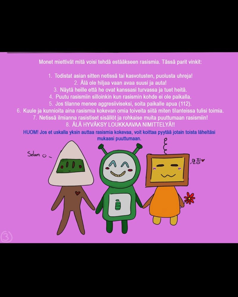 Meidän kaikkien tulee puuttua rasismiin. Jos et yk...