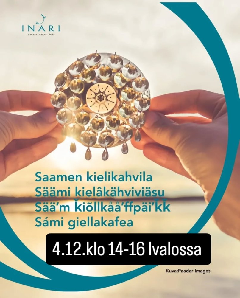 Saamen kielikahvila to 4.12. klo 14-16. Ivalossa k...