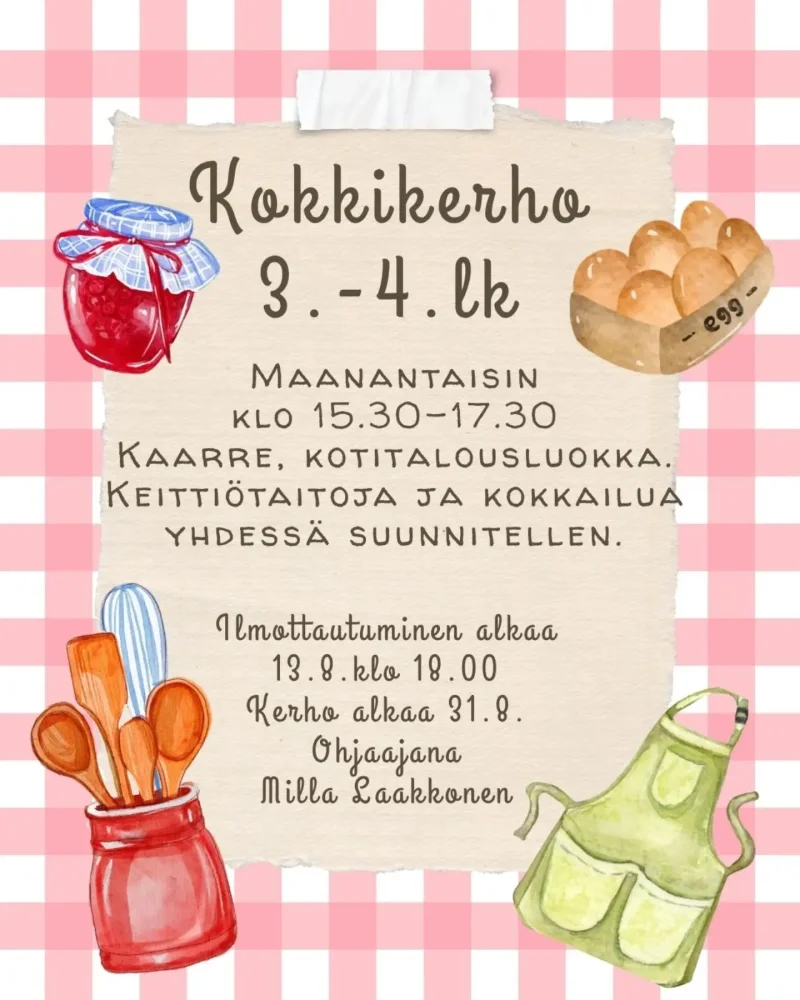 HSM Kerhojen päivitetty tilanne, kerhotarjonta täy...