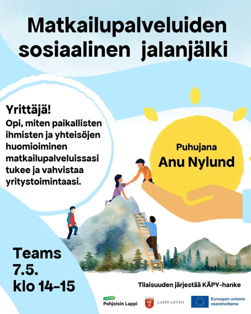 Leader Pohjoisin Lappi järjestää 7.5. webinaarin a...