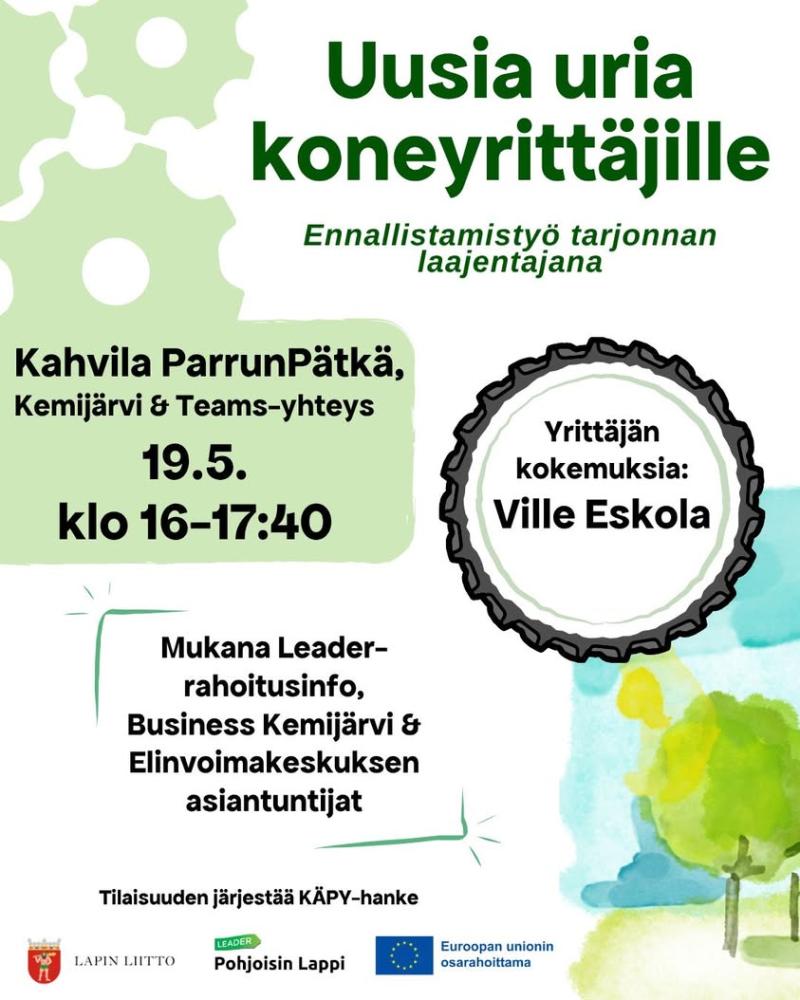 Maaseudun ennallistamistyö kasvattaa kysyntää kone...