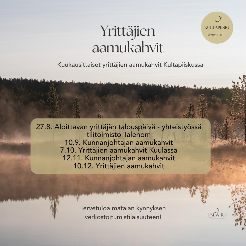 Kuukausittain järjestettävät yrittäjien aamukahvit...