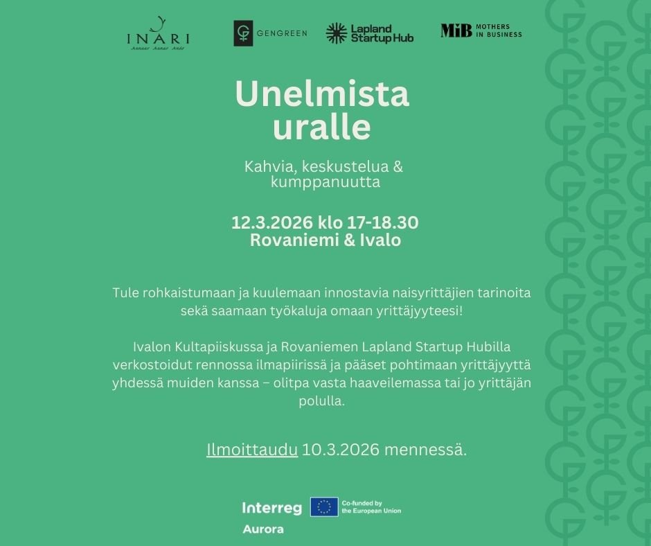 Vielä ehdit! Unelmista uralle 12.3. klo 17-18:30 |...