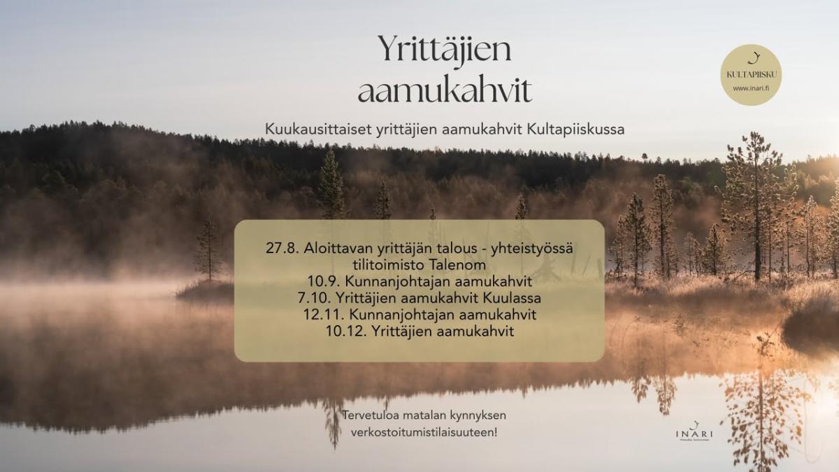 Syksyn yrittäjien aamukahvit käynnistyivät torstai...